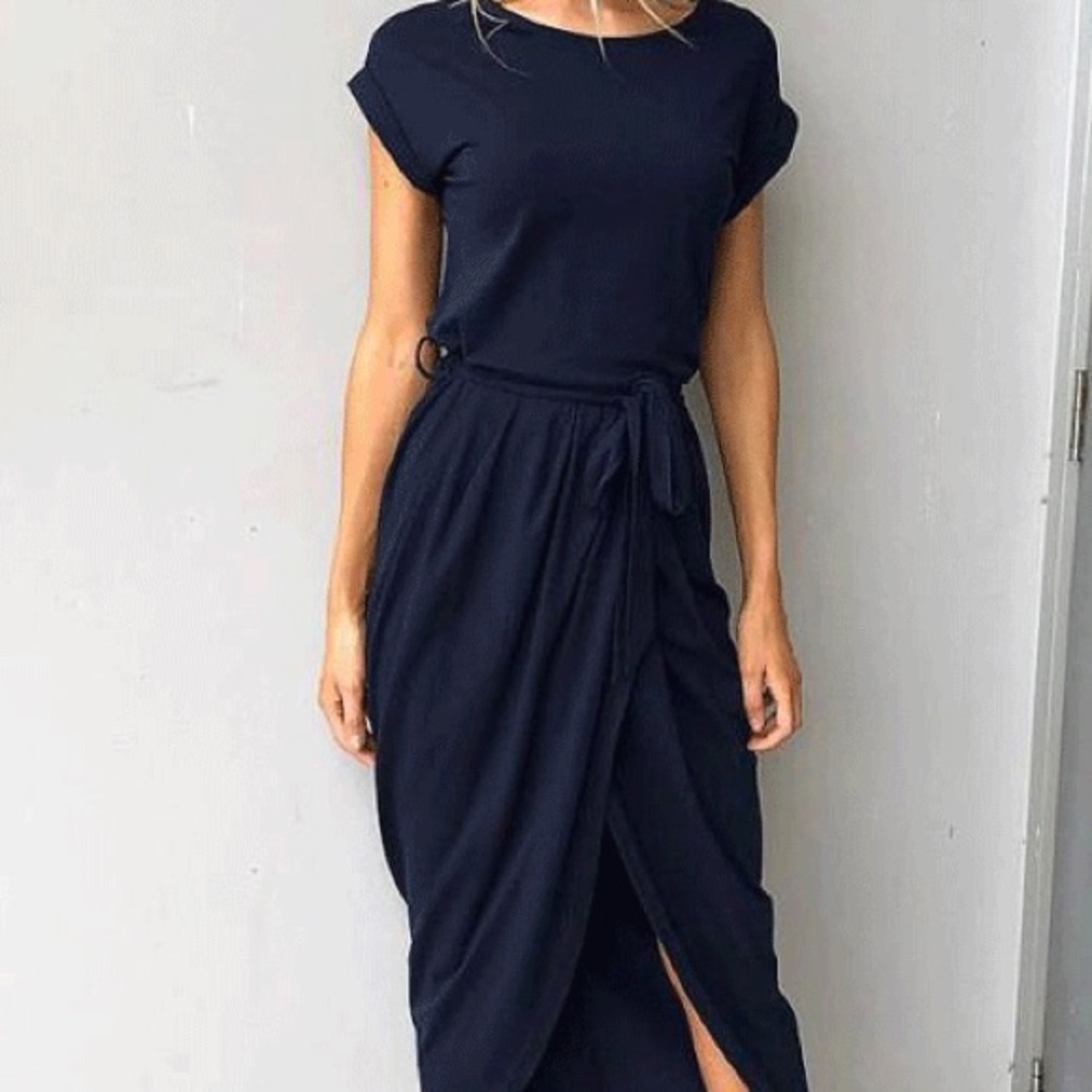 Navy maxi dress
